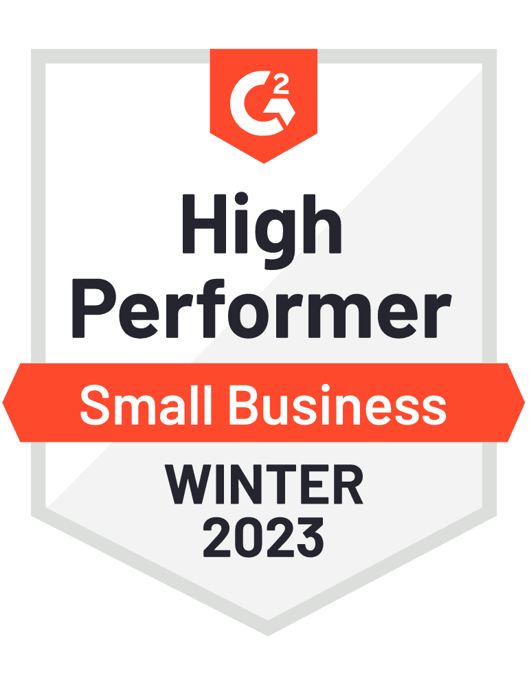 High Performer Small Business Winter 2023 Badge