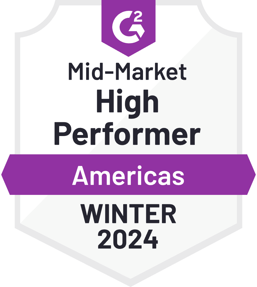 High Performer Mid-Market Americas Winter 2024 Badge