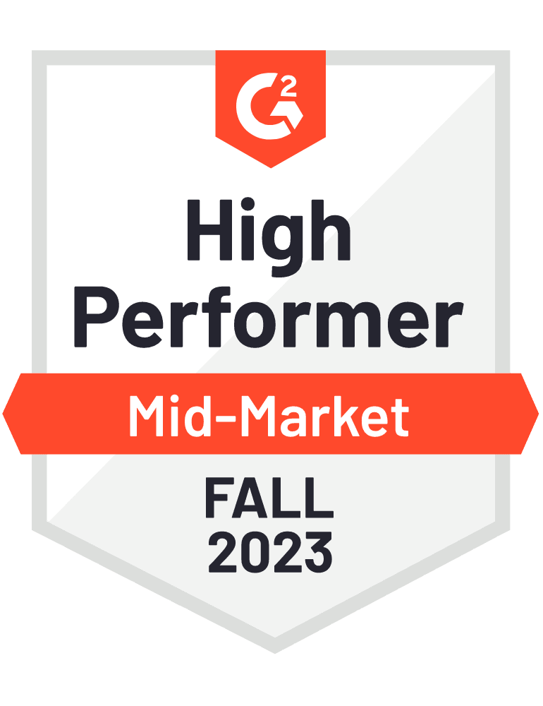 High Performer Mid-Market Fall 2023 Badge